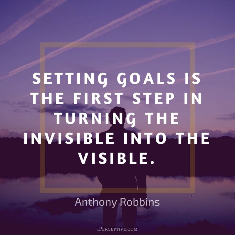 Goals Quote by Anthony Robbins: Setting goals is the first step in turning the invisible into the visible.