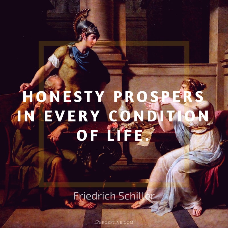 Friedrich Schiller Quote: Honesty prospers in every condition of life.