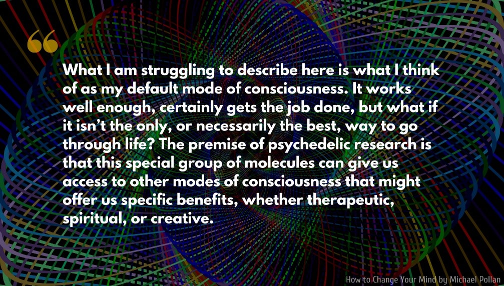 Michael Pollan Quote: What I am struggling to describe here is what I think of as my default mode of consciousness...