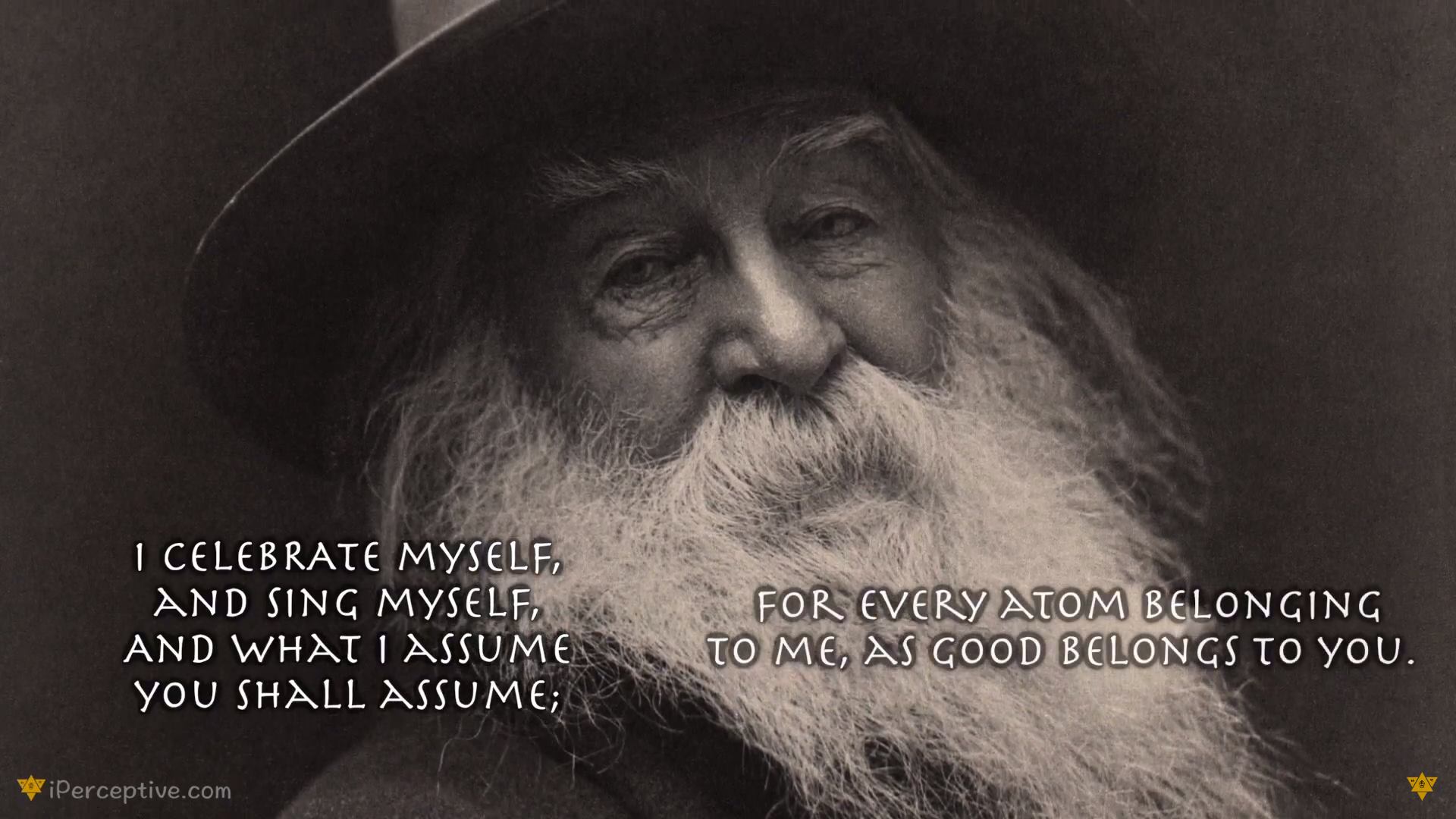 Walt Whitman Quote - I celebrate myself, and sing myself...