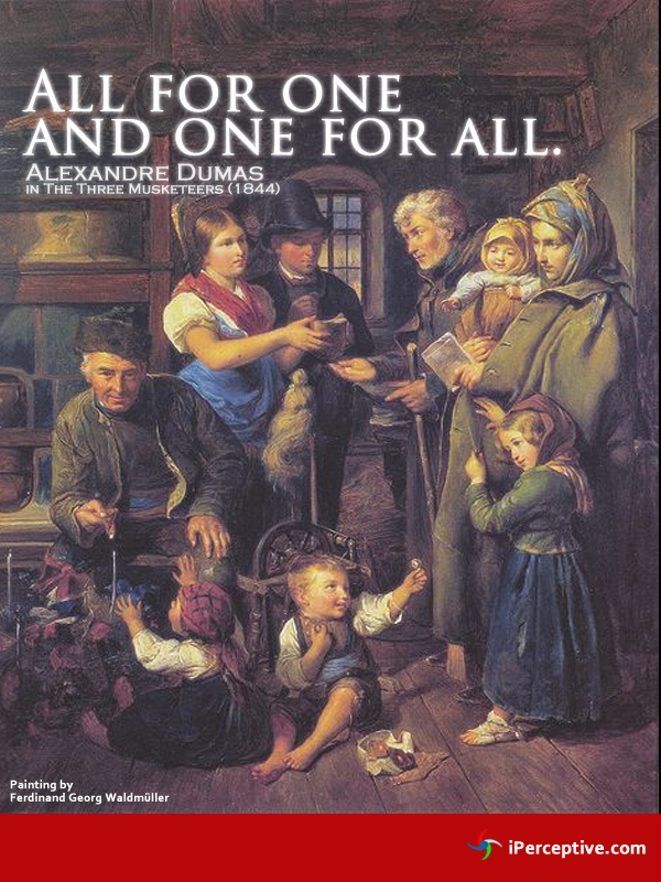 Alexandre Dumas Saying: All for one